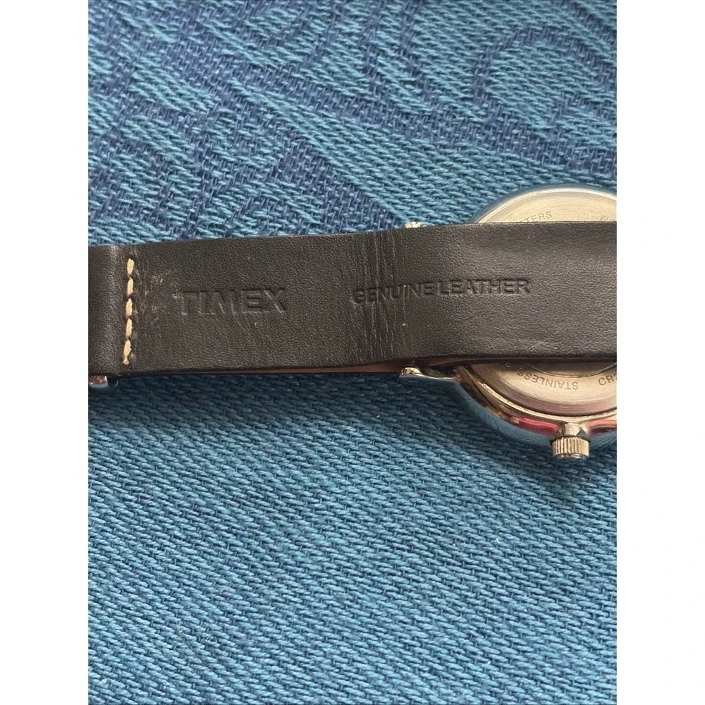 Timex Men TW2R28600 Fashion Black Dial Leather Band Quartz Analog 41mm Watch 8